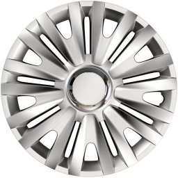 Set capace roti auto Cridem Royal, 16 inch, 4 bucati, argintiu crom