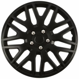 Set 4 capace roti auto Cridem Dakar 16 inch, negru/crom, resigilat