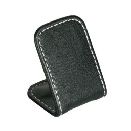 Suport telefon magnetic pentru bord din piele naturala, negru, resigilat