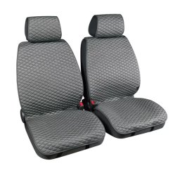 Huse scaun fata auto din stofa gri Cover-Tech Fabric, set 2 buc