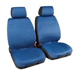 Huse scaun fata universale din stofa Cover-Tech, 2 buc, albastru/gri