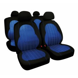 Huse scaun auto Alyssa, 9 piese, albastru, compatibile airbag, resigilat