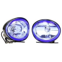 Proiectoare auto X-Fog albastre 12V cu bec H3 55W, set 2 buc