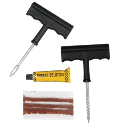 Kit reparatie anvelope tubeless cu 3 snururi vulcanizare si solutie 12 g