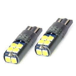 Bec pozitie LED T10 W5W CANBUS alb 12V-24V, 10 SMD 3030, set 2 buc AMIO