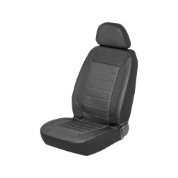 Set huse scaune auto fata Carpoint Prague, negru-gri, 4 piese