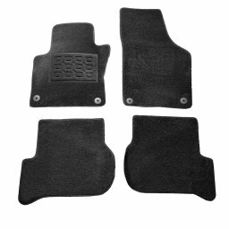 Covorase mocheta dedicate VW Golf Plus 2003-prezent, negre, set 4 piese