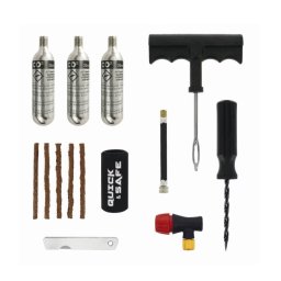 Kit reparatie cauciuc tubeless pentru moto, ATV si scuter cu CO2 si snur