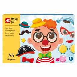 Joc magnetic educativ Fete Amuzante cu 55 magneti si carduri, 3+ ani