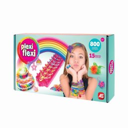 Set creativ de împletit bratari cu 800 elastice, gherghef si 15 accesorii
