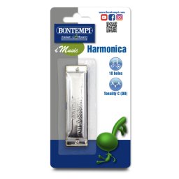 Muzicuta metalica Bontempi cu 10 note, tonalitate Do, pentru copii