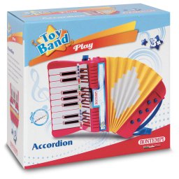 Acordeon Bontempi pentru copii, 17 clape si 6 clape de bas, multicolor