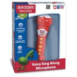 Microfon karaoke Bontempi pentru copii cu efecte luminoase si melodii