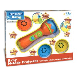 Proiector muzical pentru bebe Bontempi cu lumini, imagini si rime