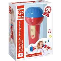 Microfon Echo Hape din lemn, fara baterii, pentru copii 12 luni+
