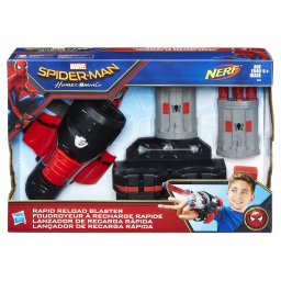 Blaster Spider-Man Nerf cu reîncarcare rapida si 6 proiectile