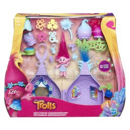 Set de joaca Salonul lui Poppy Trolls cu 12 accesorii pentru coafat