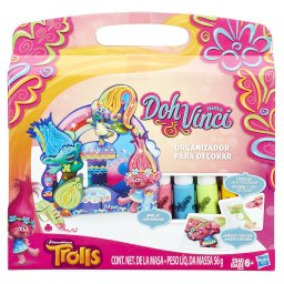 Set creativ Doh Vinci Trolls pentru decorare, multicolor, 6+ ani