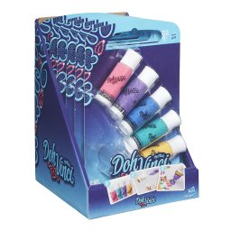 Set 6 tuburi cu pasta speciala Doh Vinci cu sclipici, multicolor