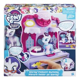 Set tematic My Little Pony Parada de Moda a lui Rarity cu 3 tinute