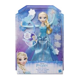 Papusa Elsa Regina Zapezilor Frozen cu fulgi de zapada si capa detasabila