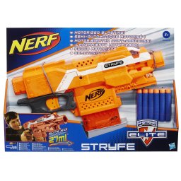 Blaster Nerf Elite Stryfe motorizat cu 6 darturi, raza 27 m
