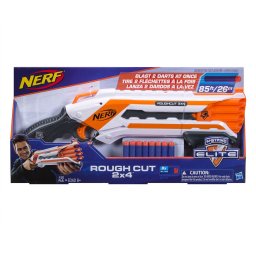 Pistol Nerf N-Strike Elite Rough Cut 2x4 cu 8 darturi, 27 m