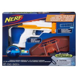 Kit accesorii Nerf Modulus Strike N Defend cu scut si pat de arma