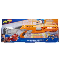 Blaster Nerf AlphaHawk AccuStrike cu 10 proiectile Elite, 8+ ani