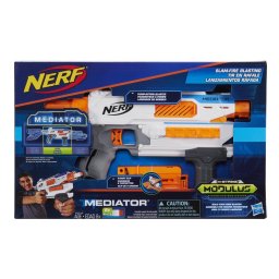 Blaster Nerf Modulus Mediator, lansator modular cu 6 darturi, 8+ ani