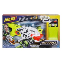Set Nerf Nitro AeroFury cu blaster motorizat, rampa si 2 masinute