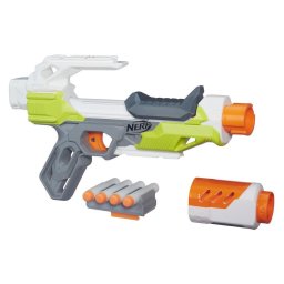 Pistol Nerf Modulus IonFire cu extensie teava si 4 darturi