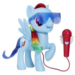 Poneiul Rainbow Dash cantator cu microfon si melodii interactive Hasbro