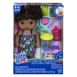 Papusa Baby Alive fetita cu lingurita, hranire interactiva si accesorii