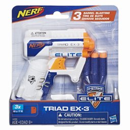 Blaster Nerf Elite Triad EX-3 cu 3 tevi si 3 proiectile Elite