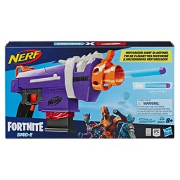 Pistol Nerf Fortnite SMG-E motorizat cu 6 darturi Elite, Hasbro