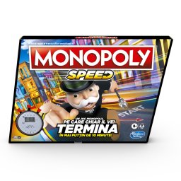 Joc de societate Monopoly Speed Hasbro, rapid, 2-4 jucatori, 8+ ani