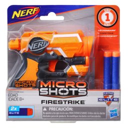 Blaster Nerf MicroShots FireStrike mini cu 2 proiectile Elite