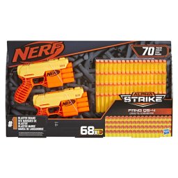 Set 2 blastere Nerf Alpha Strike Fang QS-4 cu 68 sageti, Hasbro