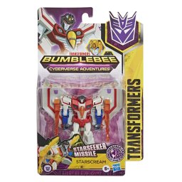 Figurina Transformers Cyberverse Starscream, robot convertibil 14 cm