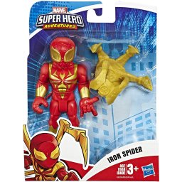 Figurina Iron Spider Marvel Avengers Super Hero Adventures, 13 cm
