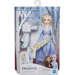 Papusa Elsa Frozen 2 cu par lung pentru impletit si accesorii