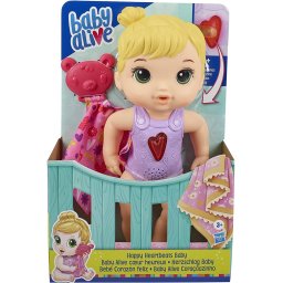 Papusa interactiva Baby Alive fericita cu batai colorate ale inimii
