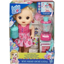 Papusa Baby Alive cu mixer pentru capsuni si accesorii interactive