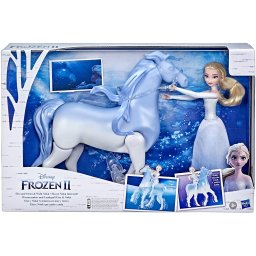 Set Frozen 2 cu papusa Elsa si Nokk, spiritul mitic interactiv