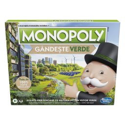 Monopoly Go Green în limba romana - joc de societate eco Hasbro