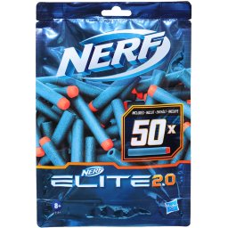 Rezerve Nerf Elite 2.0 cu 50 proiectile din spuma pentru blastere