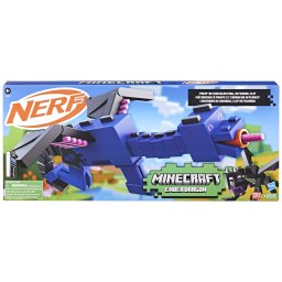 Blaster Nerf Minecraft Ender Dragon cu 12 sageti si încarcator intern