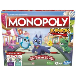 Joc Monopoly Junior Discover în limba romana, 2 în 1, 4+ ani