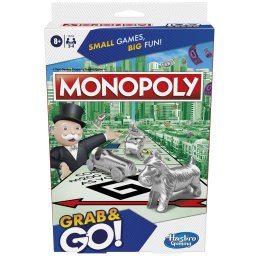 Joc Monopoly Grab and Go in limba engleza, portabil, 2-4 jucatori, 8+